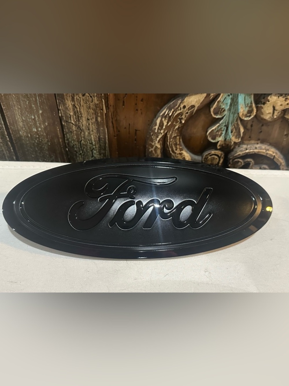Custom 2021-2023 Ford F150 Matte And Gloss Black Back Emblem Replacement